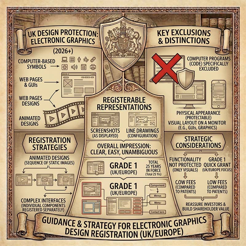 design registration of electronic graphics